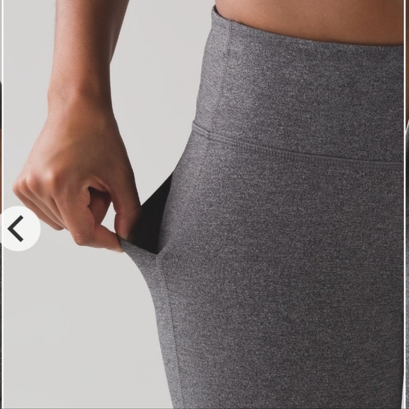 Lululemon Pace Rival Crop 19" Heather Black S4 - Picture 3 of 10